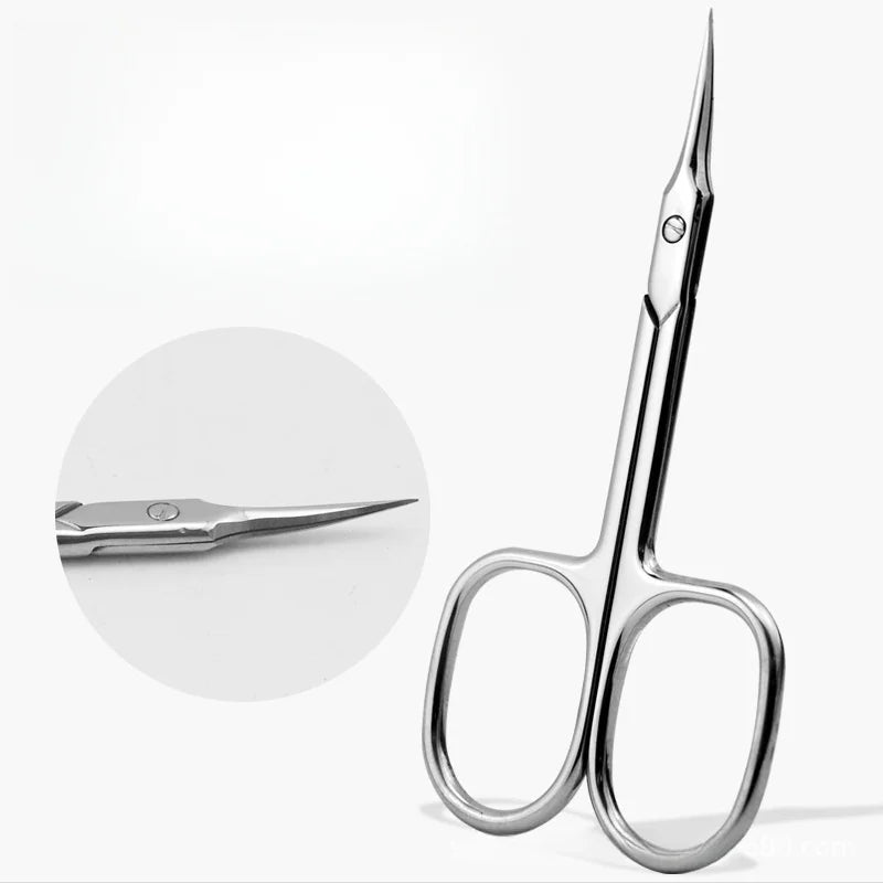 Hautschere aus Edelstahl – Scharfe, gebogene Präzisionsschere für Nagelhaut & Hornhaut