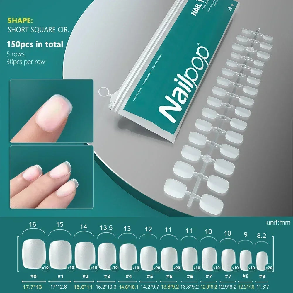 Nageltips, Soft Gel Tips, Full Cover Nägel, Press On Nails, Fake Nails, Nagelverlängerung, NAILPOP