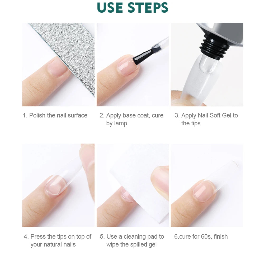 Nageltips, Soft Gel Tips, Full Cover Nägel, Press On Nails, Fake Nails, Nagelverlängerung, NAILPOP