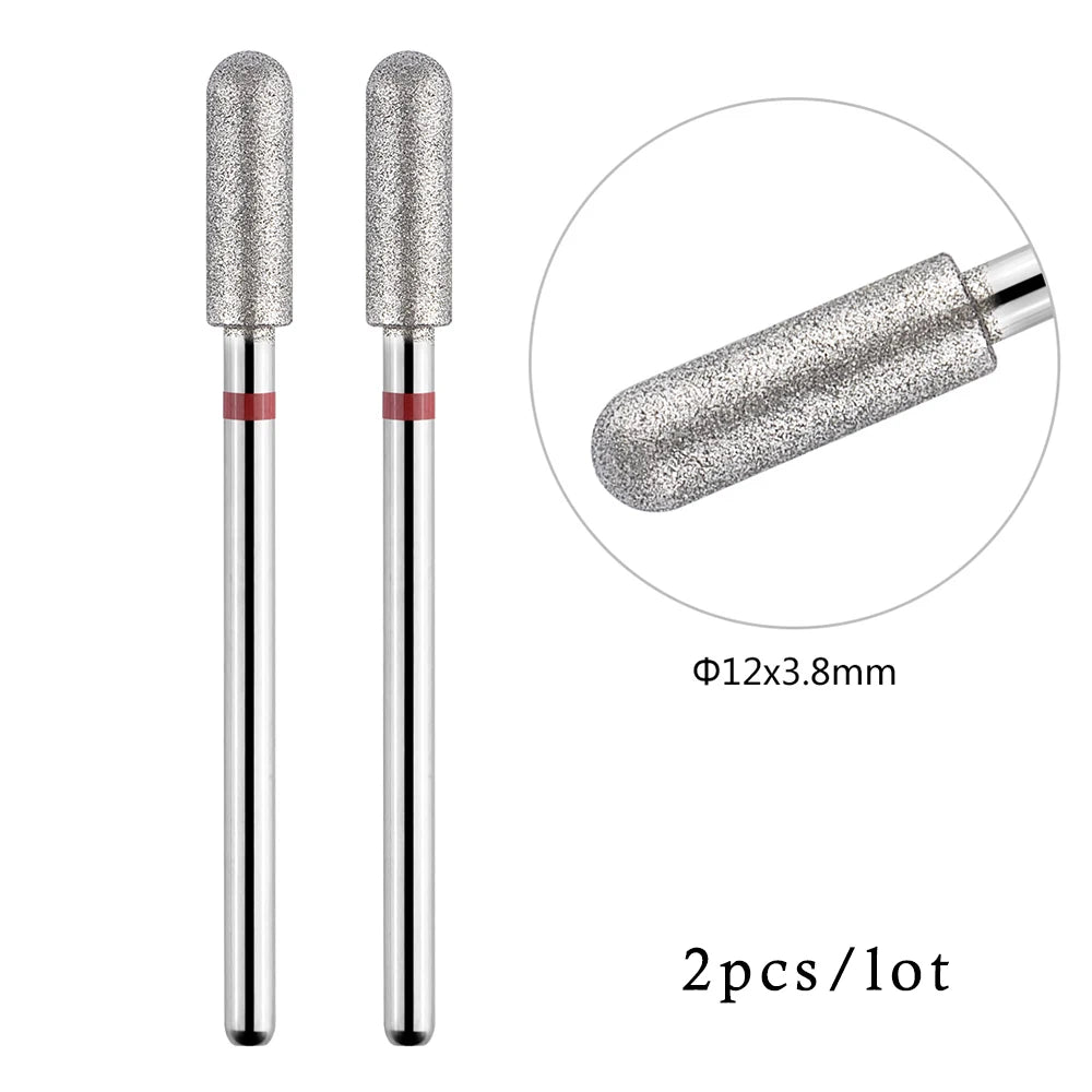 2er-Set Diamant-Fräserbits – Flammenform für Nagelhaut & Gellack (3/32", Profi-Qualität)