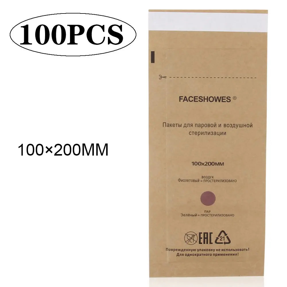 Sterilisationsbeutel mit Fenster – 50/100 Stück | Einweg Kraftpapier