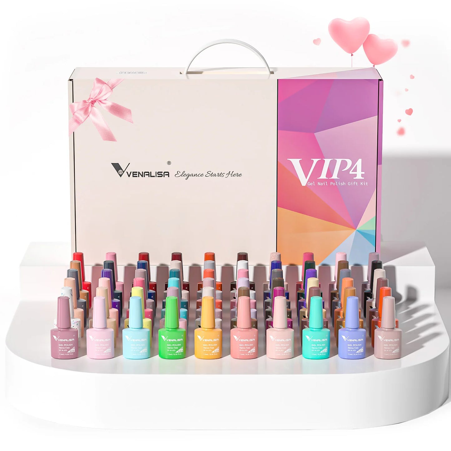 Venalisa Glitter Gel Polish – 7,5ml Rot, HEMA-frei, UV/LED, Semi-Permanent
