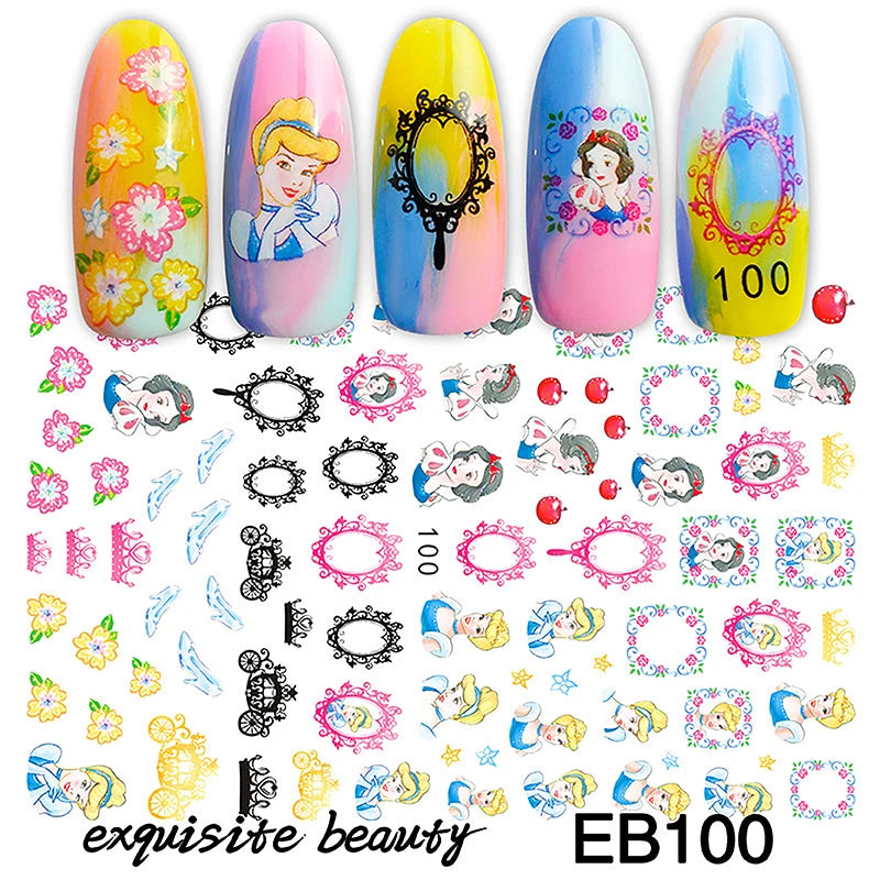 1 Bogen Mickey Mouse & Disney Nail Sticker – Cartoon Nail Art Aufkleber