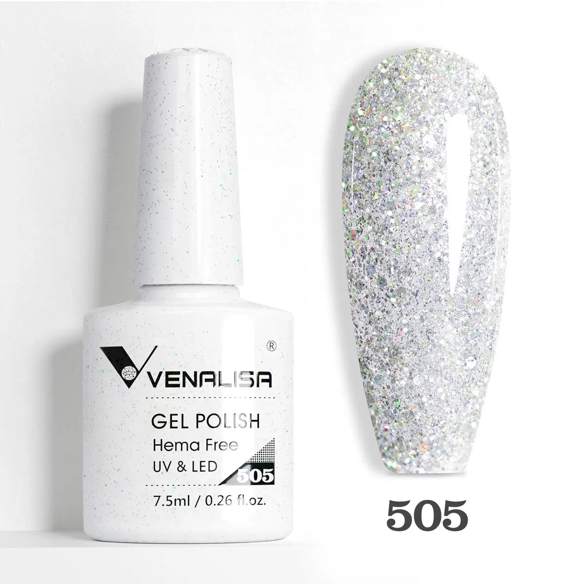 Venalisa HEMA-FREE Gel-Lack – 7,5 ml – French, Nude & Glitzer-Kollektion