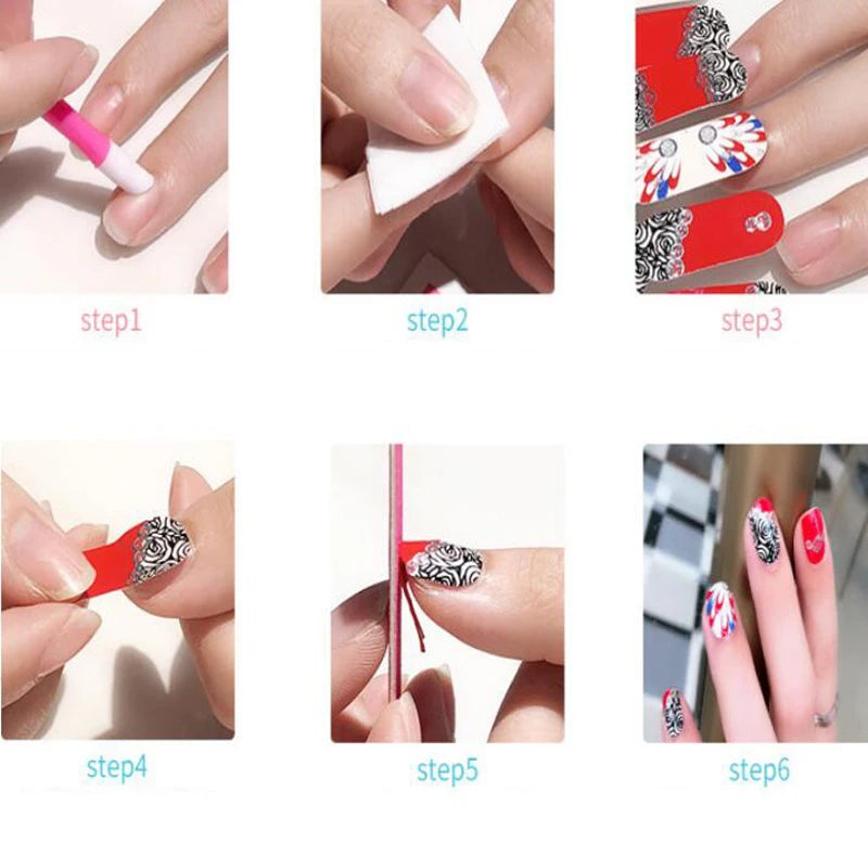Little Princess Girls Nail Stickers Children DIY Cute Cartoon Animal Nail Decals Kids Manicure Polish Wrap Decors uñas postizas