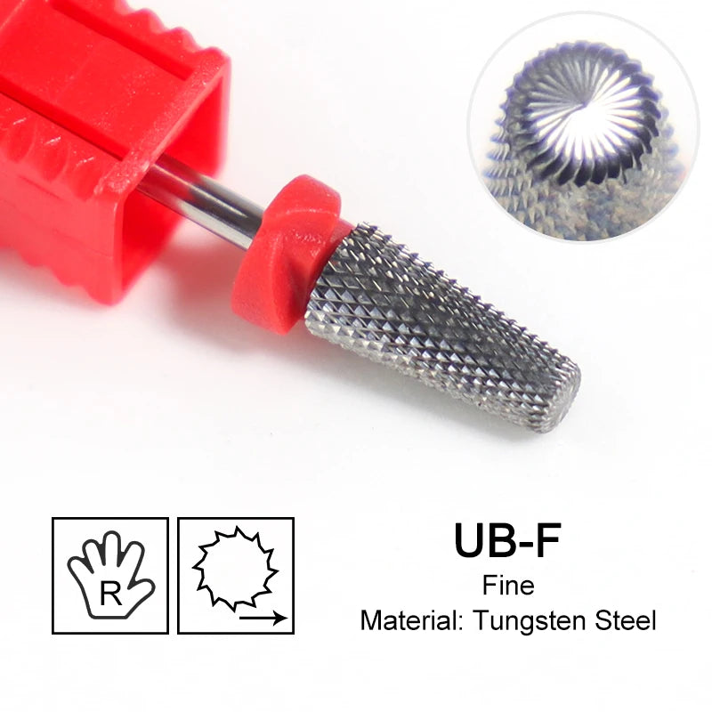 Tapered Barrel Fräserbit – Hartmetall (Tungsten), für Gelentfernung & Polieren (4XC, Gold)