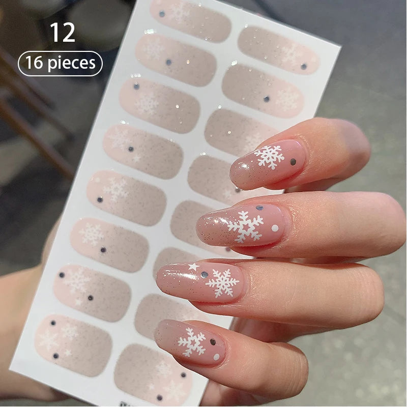 Fullcover Nail Sticker – Modische selbstklebende Nagelfolien mit Glitzer 2.