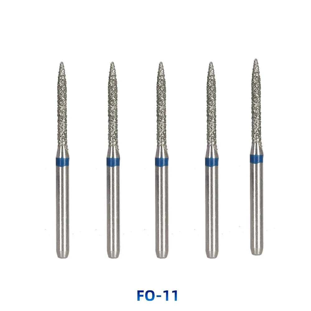 AZDENT Dental Diamantbohrer – 5 Stück, FG 1.6 mm, Medium für Turbine/High-Speed-Handstück 2