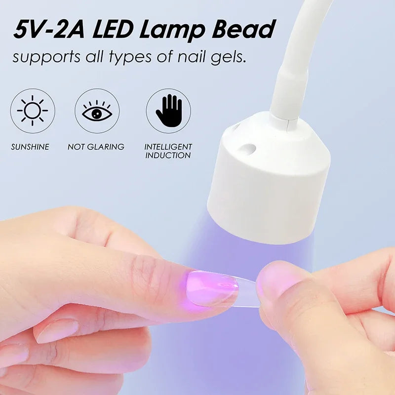 Mini UV/LED Nagellampe – faltbare USB-Tischlampe zum Aushärten von Gellack