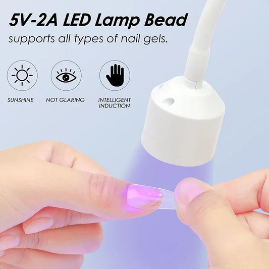 Mini UV/LED Nagellampe – faltbare USB-Tischlampe zum Aushärten von Gellack