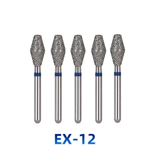 AZDENT Dental Diamantbohrer – 5 Stück, FG 1.6 mm, Medium für Turbine/High-Speed-Handstück