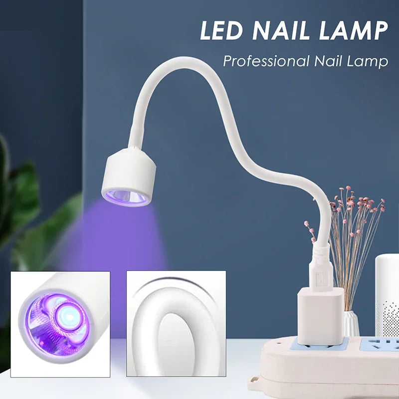 Mini UV/LED Nagellampe – faltbare USB-Tischlampe zum Aushärten von Gellack