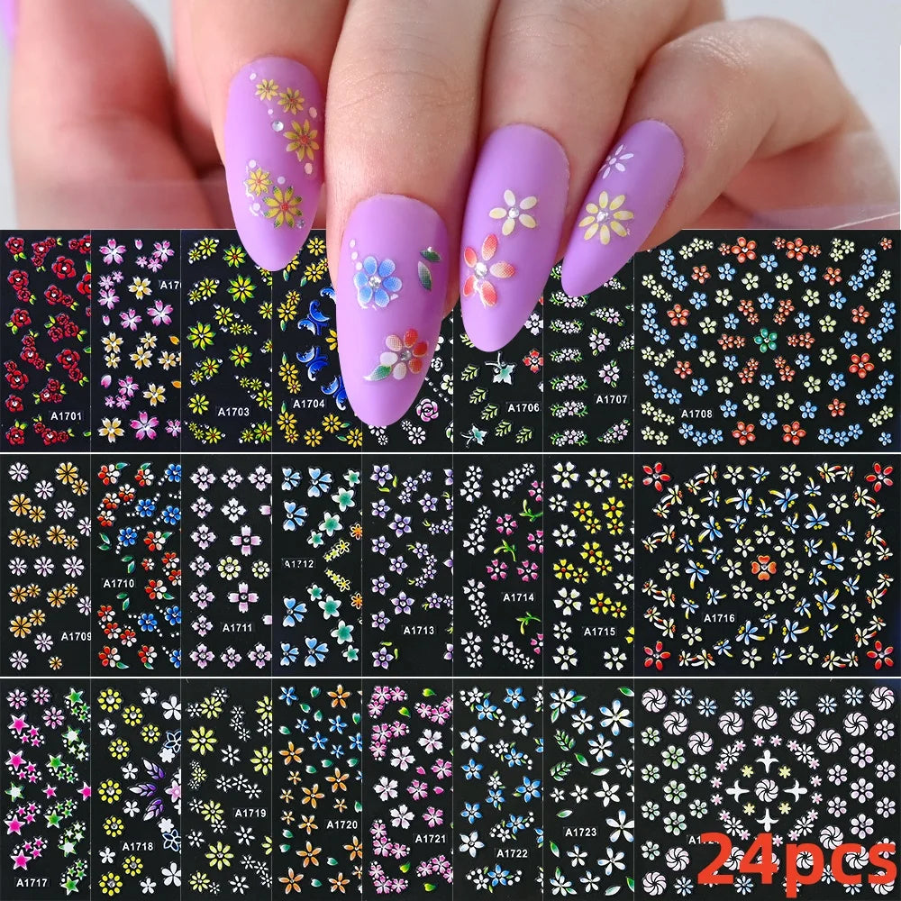 Kinder Nagelsticker „Häschen & Glitzer“ – 30 Stk Cartoon Nail Art mit Pailletten