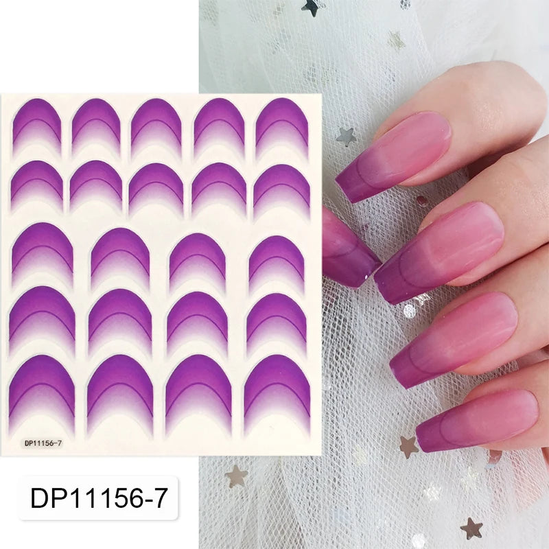 3D Schleifen Nagelsticker – Elegante Gold- & Farbbögen für French & Sommerdesigns