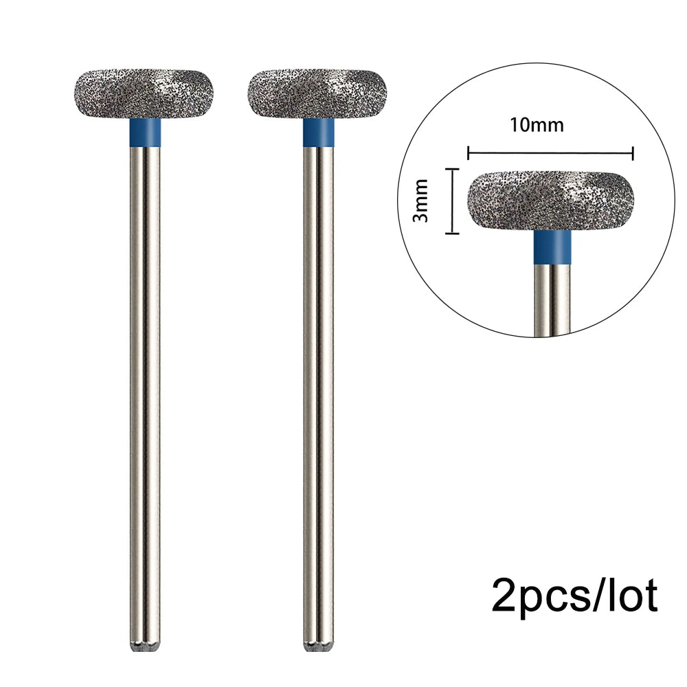2er-Set Diamant-Fräserbits – Flammenform für Nagelhaut & Gellack (3/32", Profi-Qualität)