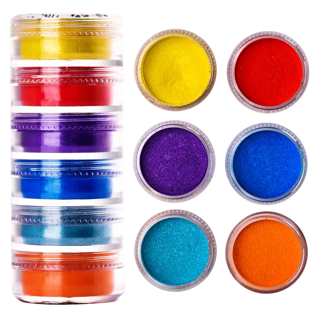 Neon-Pigmentpulver Set – 12 Farben für Nageldesign, Ombre & Chrome-Effekte