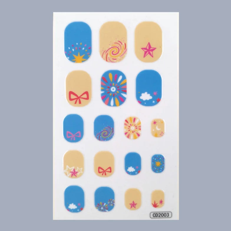 Little Princess Girls Nail Stickers Children DIY Cute Cartoon Animal Nail Decals Kids Manicure Polish Wrap Decors uñas postizas