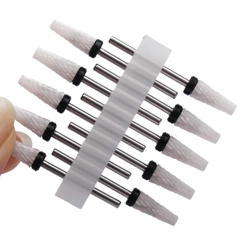 10tlg. Fräser Set für Maniküre – Hartmetall & Keramik Bits, Gel Entferner & Schleifer für elektrische Nagelfeilen