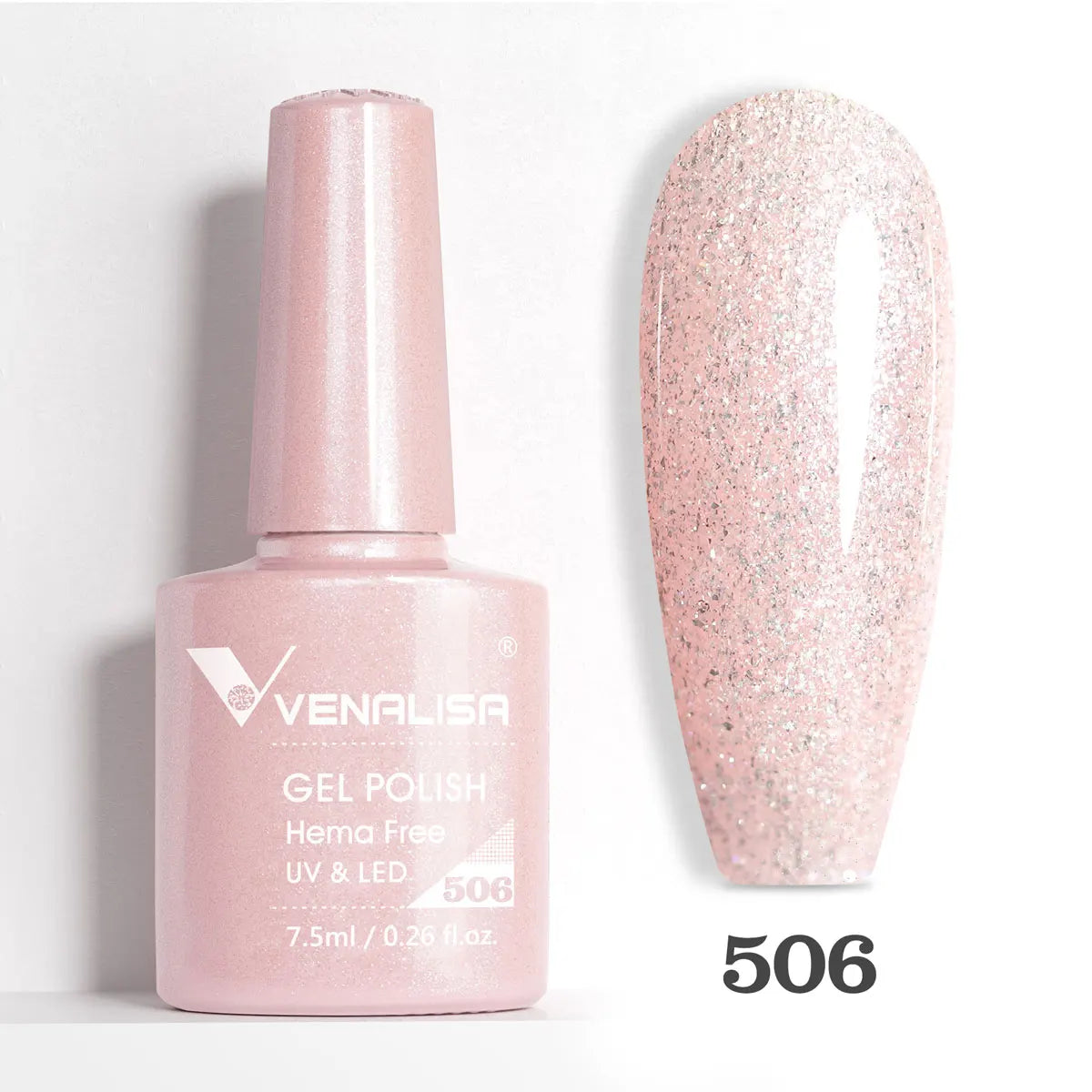 Venalisa HEMA-FREE Gel-Lack – 7,5 ml – French, Nude & Glitzer-Kollektion