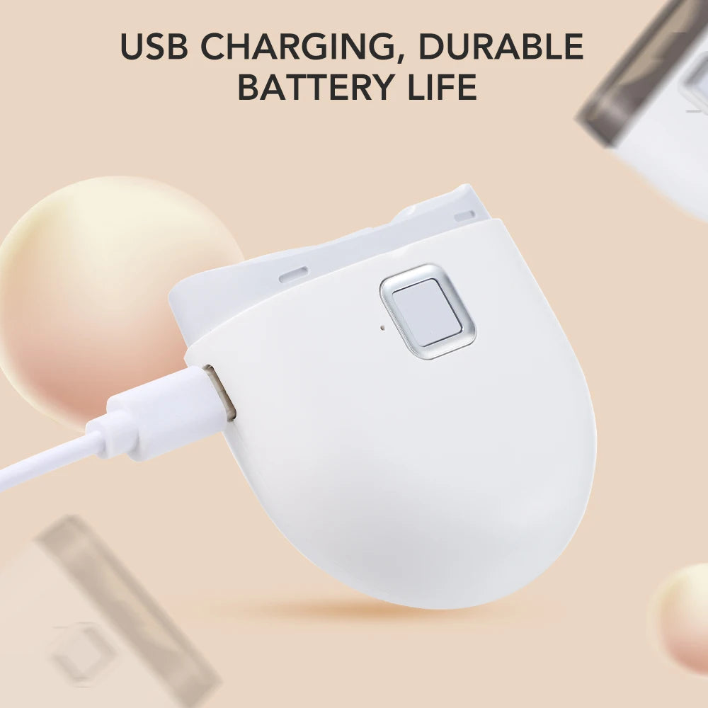 2-in-1 Elektrischer Nageltrimmer & Schleifer mit LED – Wiederaufladbar via USB, für Baby, Erwachsene & Senioren