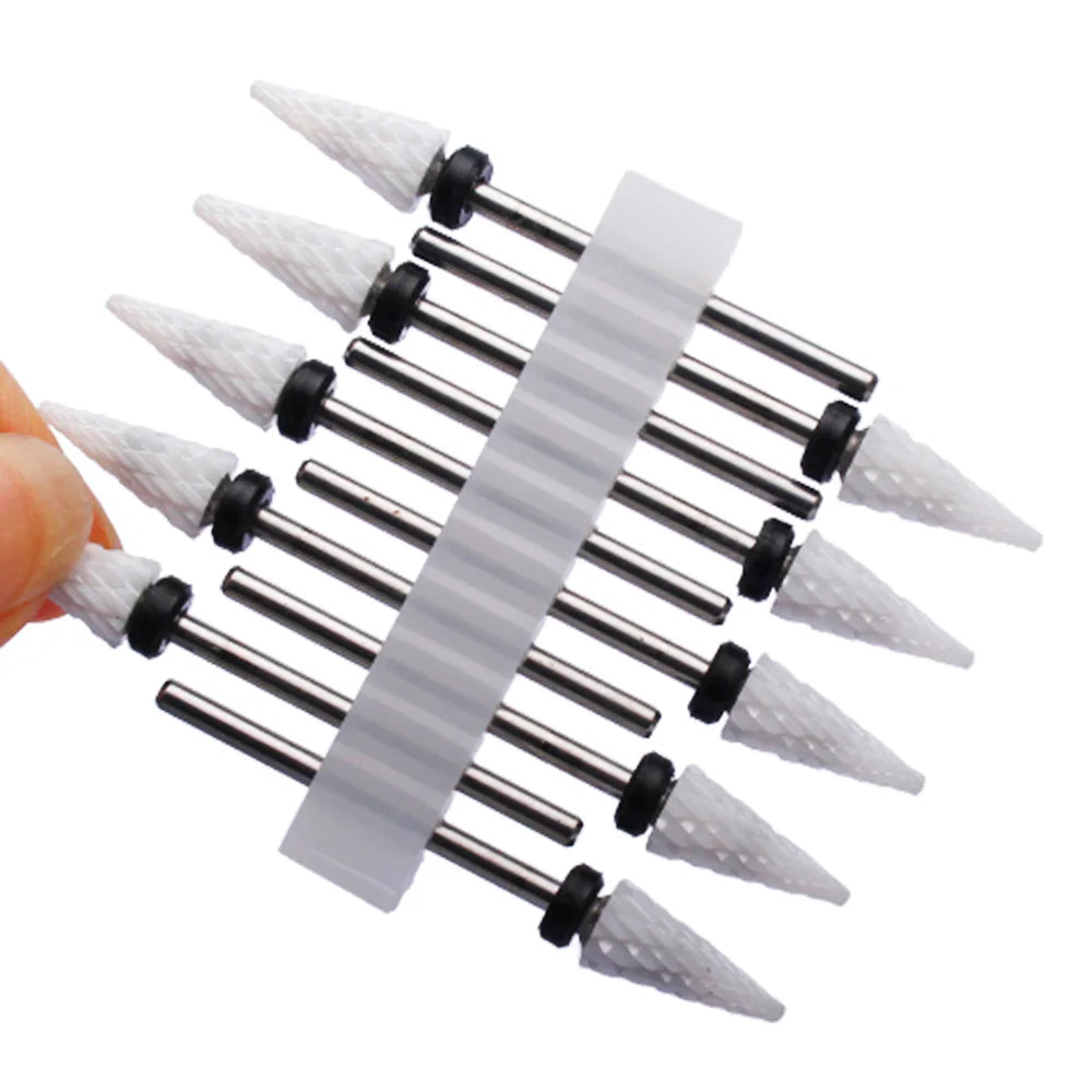 10tlg. Fräser Set für Maniküre – Hartmetall & Keramik Bits, Gel Entferner & Schleifer für elektrische Nagelfeilen