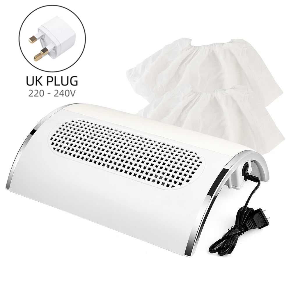Nagelstaubabsaugung – 40 W Profi-Absauger mit 3 Lüftern für 2 Hände