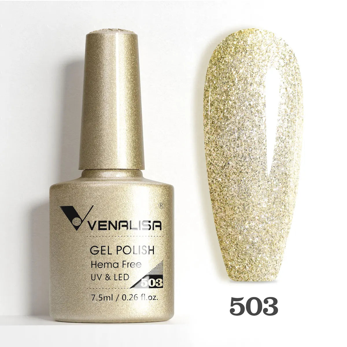 Venalisa HEMA-FREE Gel-Lack – 7,5 ml – French, Nude & Glitzer-Kollektion