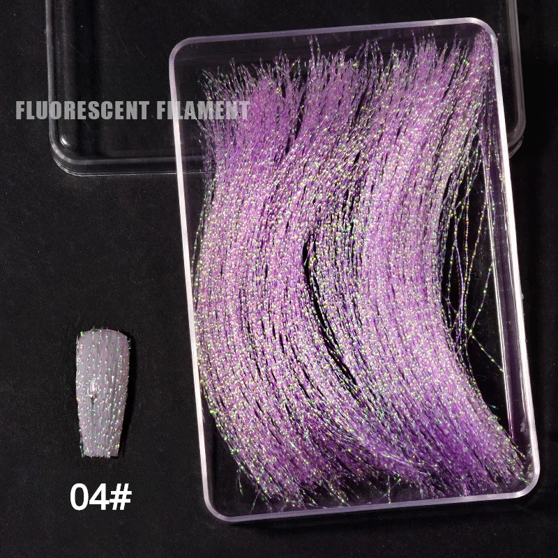 Fluoreszierende Faserstreifen – Fiberglas für Nagelverlängerung & 3D Nagelkunst