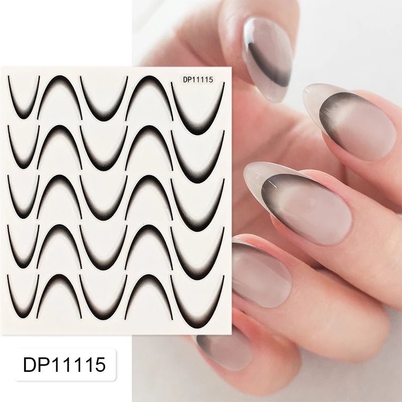 3D Schleifen Nagelsticker – Elegante Gold- & Farbbögen für French & Sommerdesigns