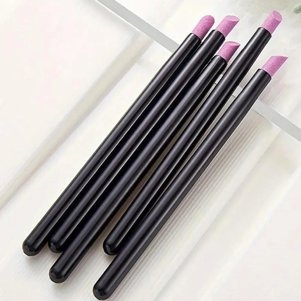 5er-Set Nail Art Liner Pinsel – Rosa, ultrafein für French & Linien (7/10/12/15/20mm)