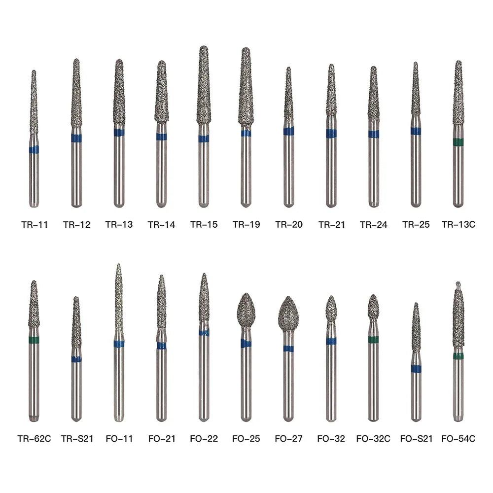 AZDENT Dental Diamantbohrer – 5 Stück, FG 1.6 mm, Medium für Turbine/High-Speed-Handstück 2