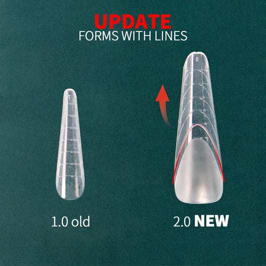 Nailpop Duet System Dual Form Set – Wiederverwendbare Formen für French Maniküre, Square & Almond Shape