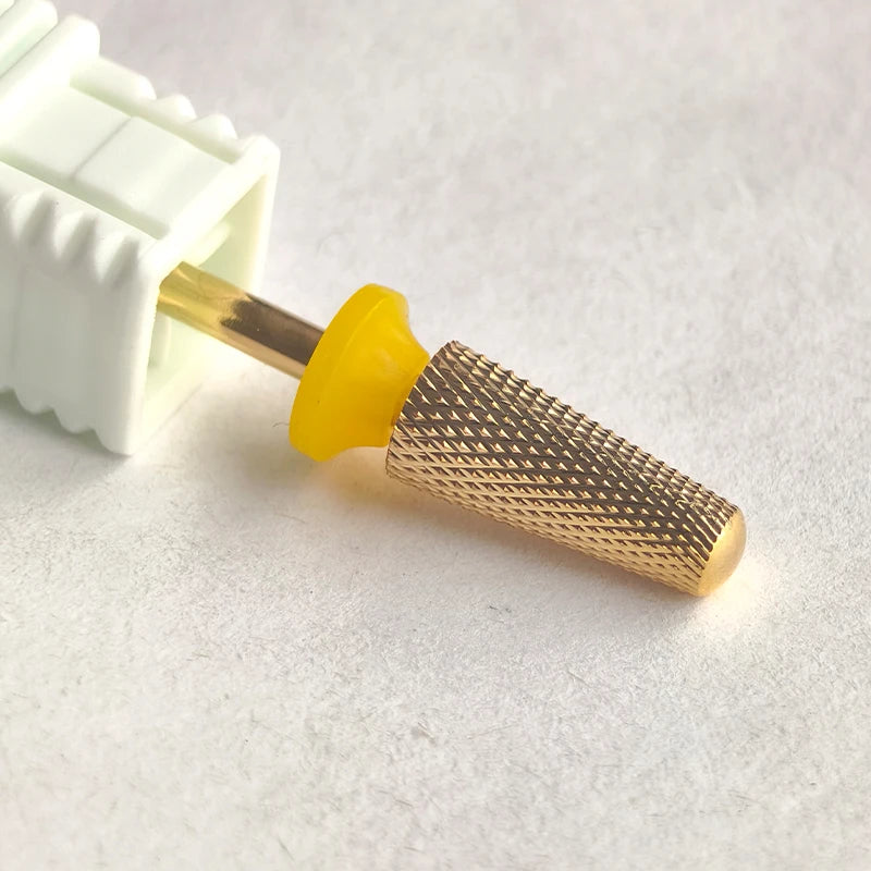 Tapered Barrel Fräserbit – Hartmetall (Tungsten), für Gelentfernung & Polieren (4XC, Gold)