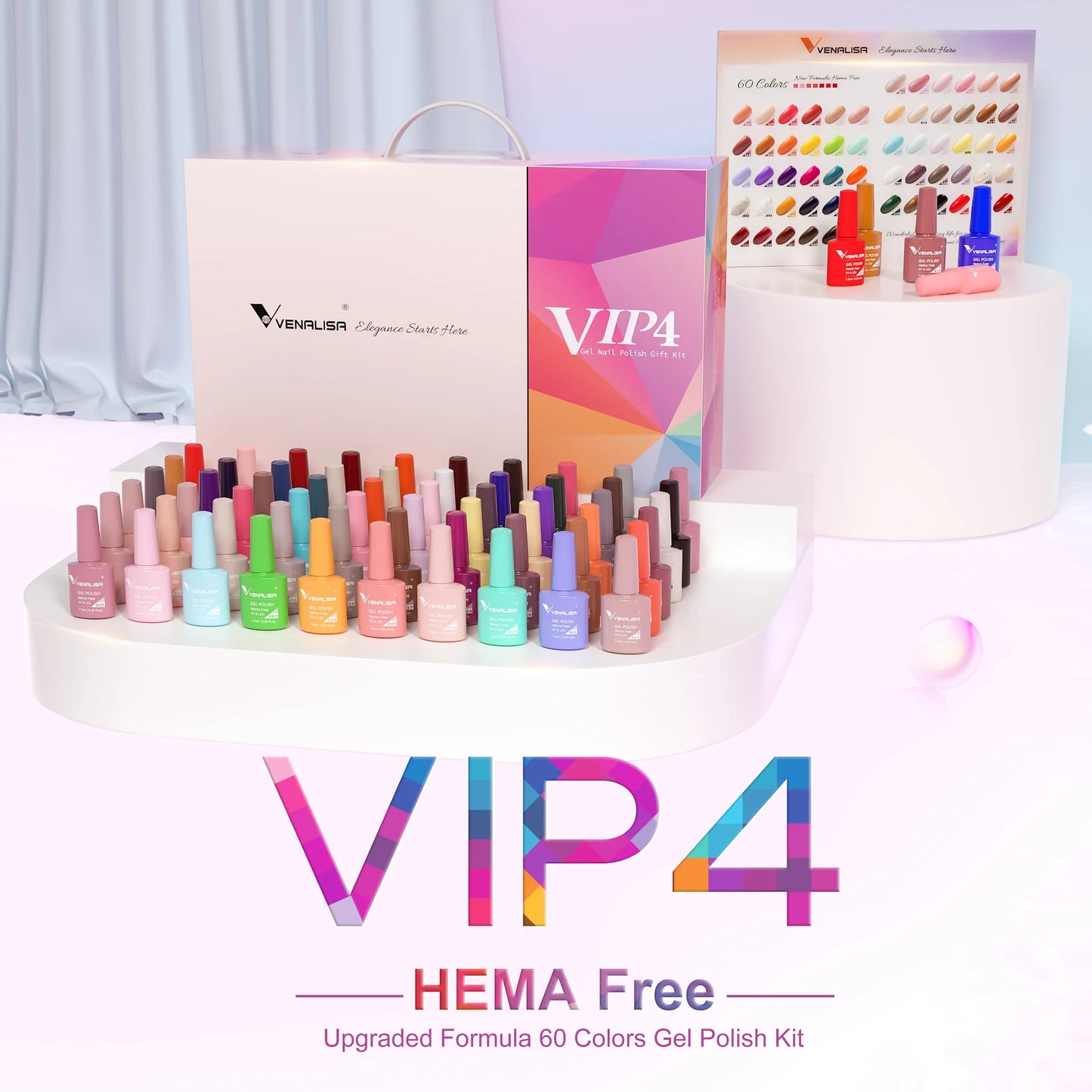 Venalisa VIP4 UV/LED Gel Polish 7,5 ml – Hochdeckender Soak-Off Nagellack 1.
