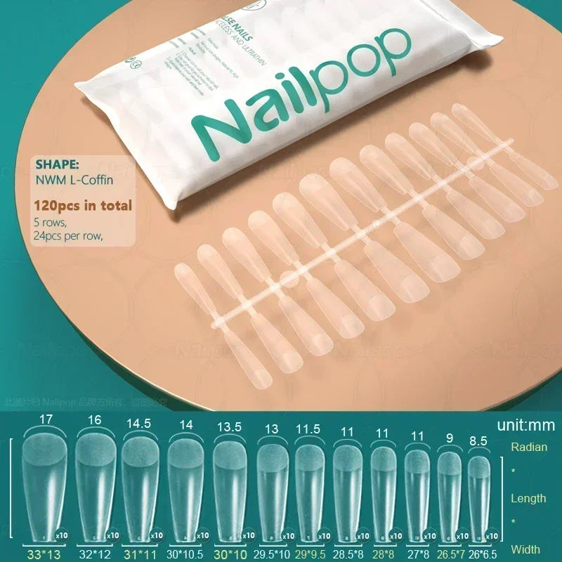 Nageltips, Soft Gel Tips, Full Cover Nägel, Press On Nails, Fake Nails, Nagelverlängerung, NAILPOP