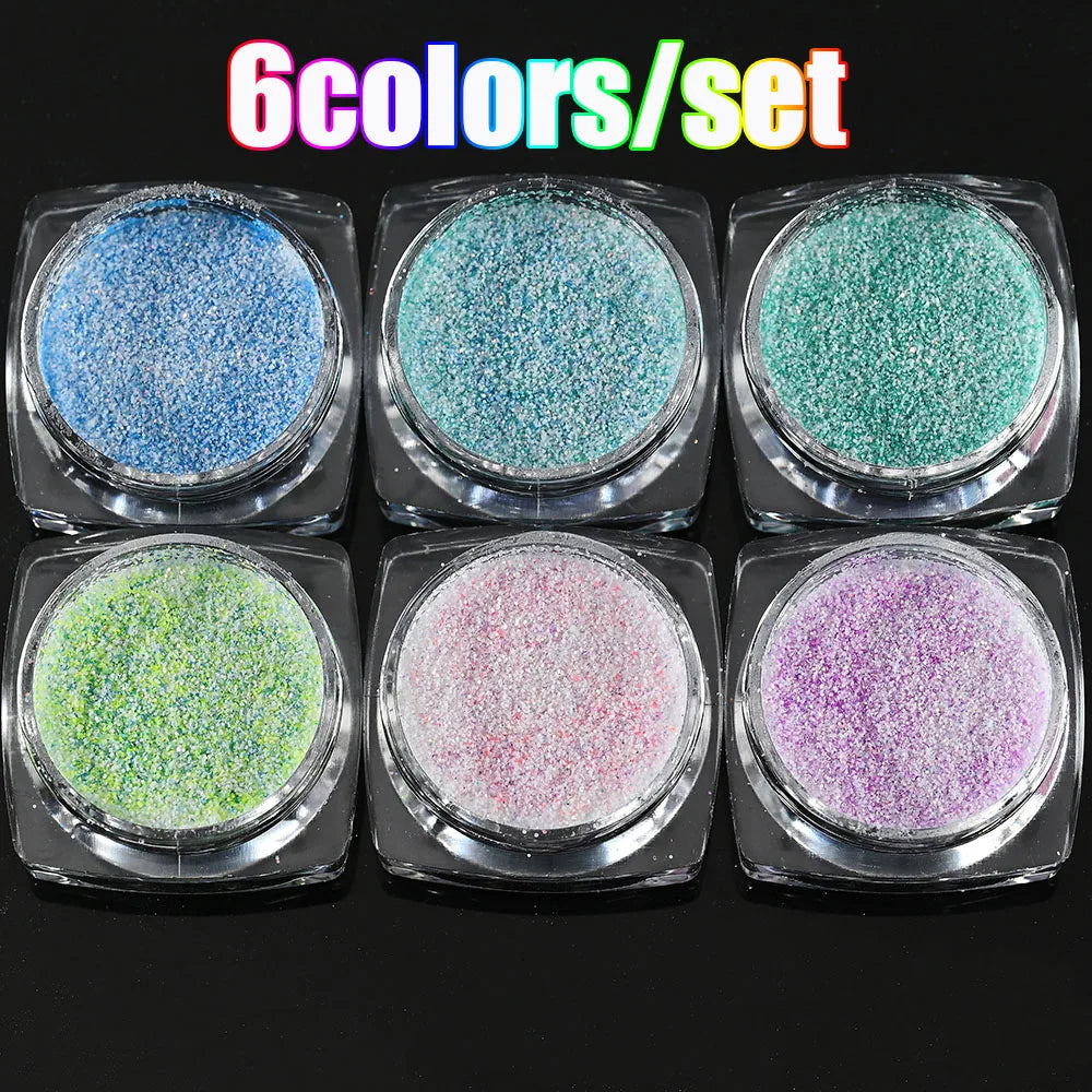 Neon-Pigmentpulver Set – 12 Farben für Nageldesign, Ombre & Chrome-Effekte