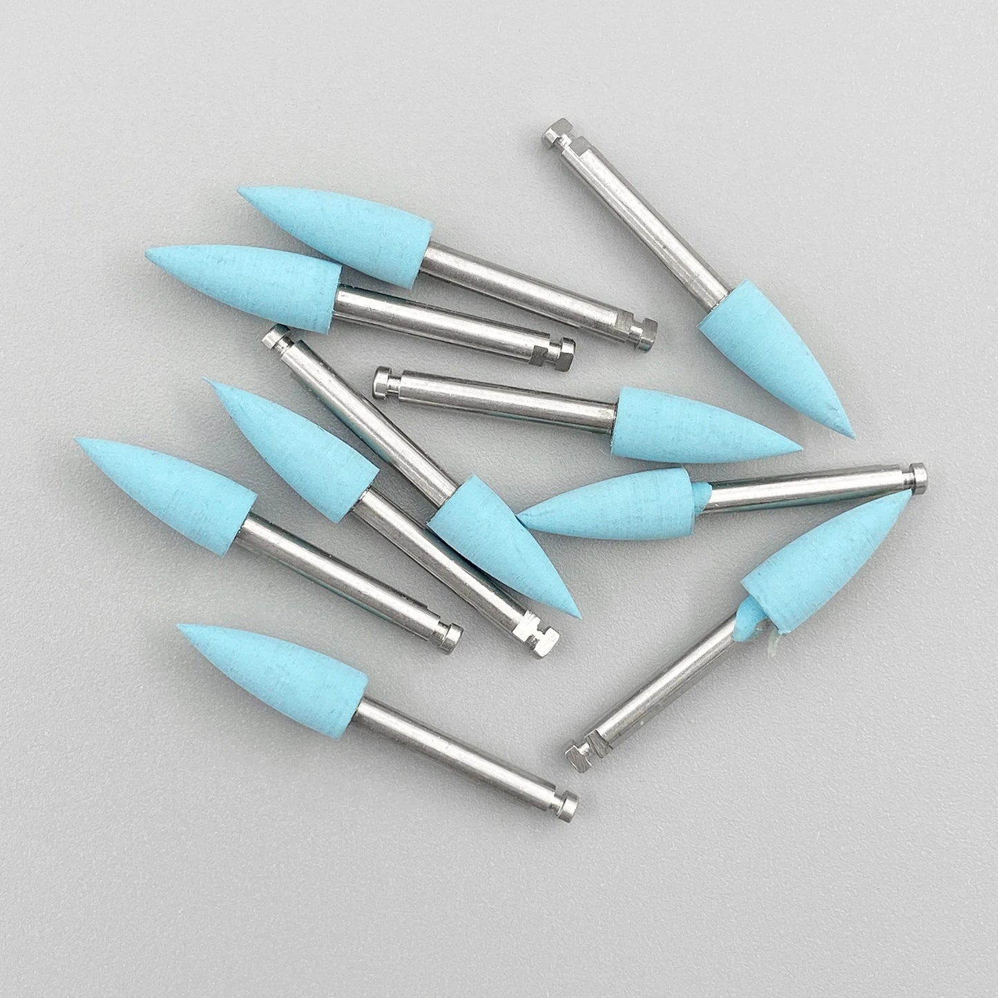 WELLCK Silikon-Polieraufsätze – 10/12 Stück Set für E-Feile, Politur & Finish (Nail & Dental Art)