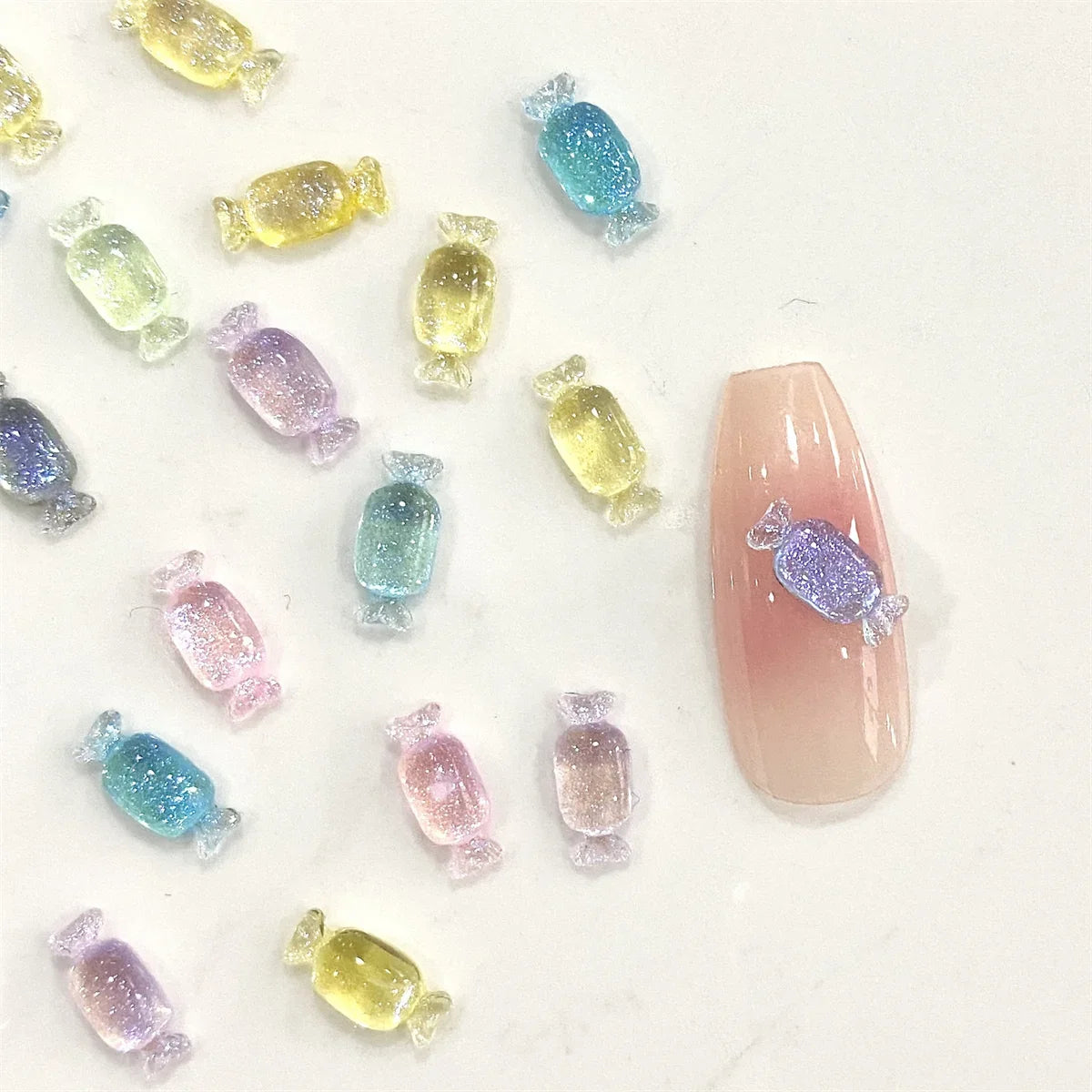 3D Nail Charms „Camellia“ – 20x Rosa Resin-Blumen für Aurora-Design