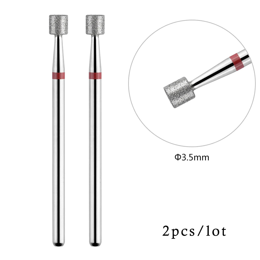 2er-Set Diamant-Fräserbits – Flammenform für Nagelhaut & Gellack (3/32", Profi-Qualität)