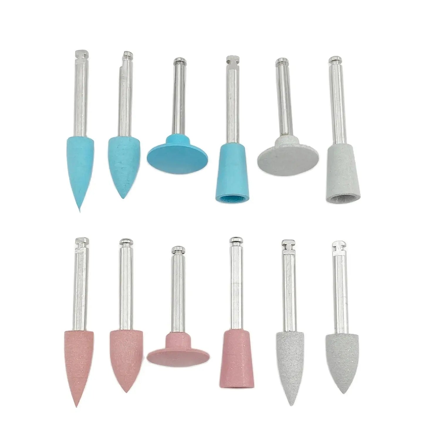 WELLCK Silikon-Polieraufsätze – 10/12 Stück Set für E-Feile, Politur & Finish (Nail & Dental Art)