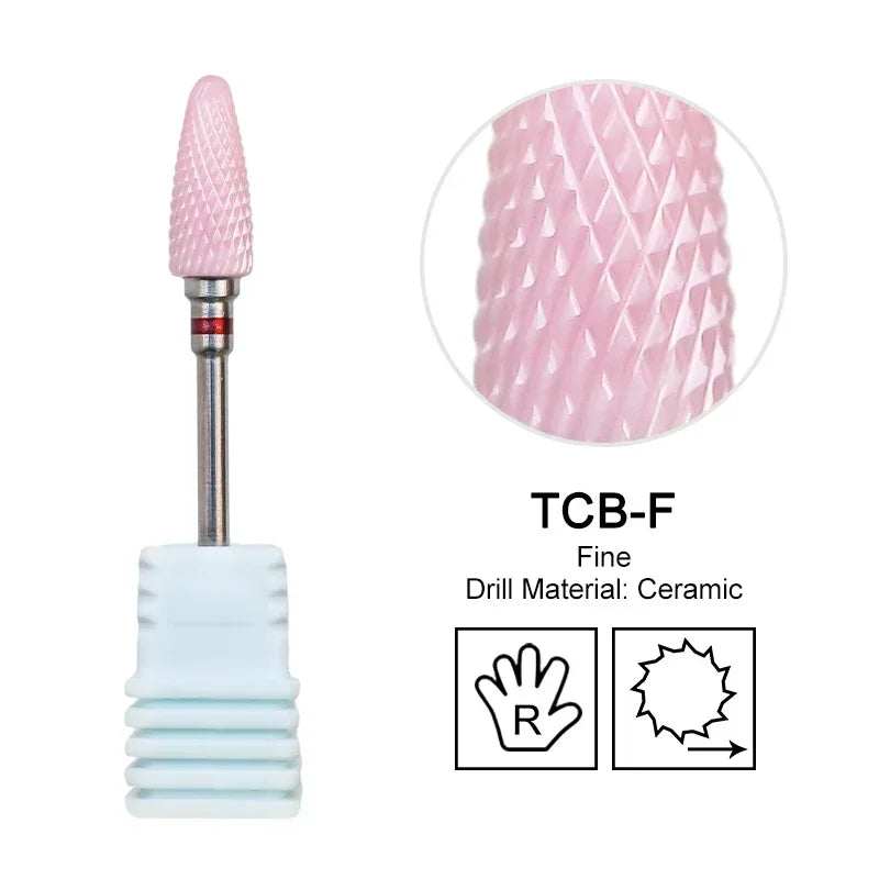Keramik Fräser Rosa – Einzelstück, Verschiedene Formen für E-Feile & Maniküre