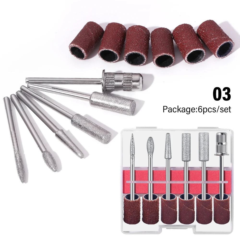 Elektrisches Nagelfräser-Set 6-in-1 – Tragbare Nagelfeile & Poliergerät inkl. Aufsätze & Bits