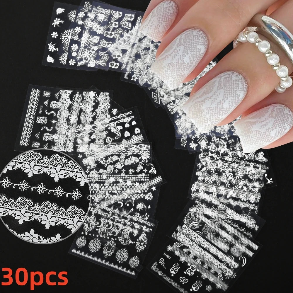 Kinder Nagelsticker „Häschen & Glitzer“ – 30 Stk Cartoon Nail Art mit Pailletten