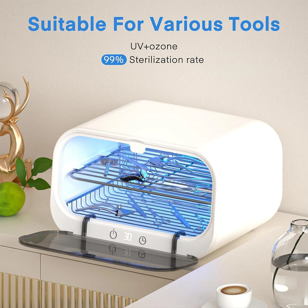 UV Sterilisator Box – 360° Ozon & UV-Desinfektion mit Timer für Beauty-Tools, Babyspielzeug & Handy