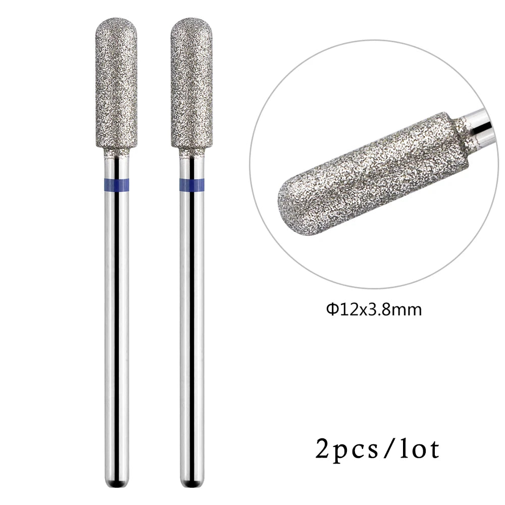 2er-Set Diamant-Fräserbits – Flammenform für Nagelhaut & Gellack (3/32", Profi-Qualität)