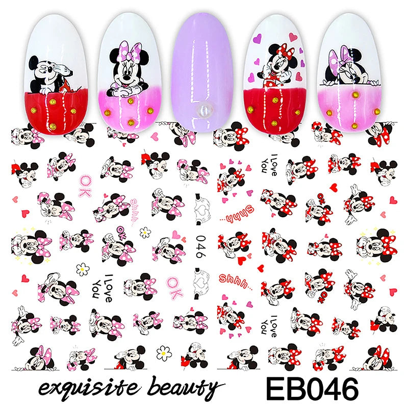 1 Bogen Mickey Mouse & Disney Nail Sticker – Cartoon Nail Art Aufkleber