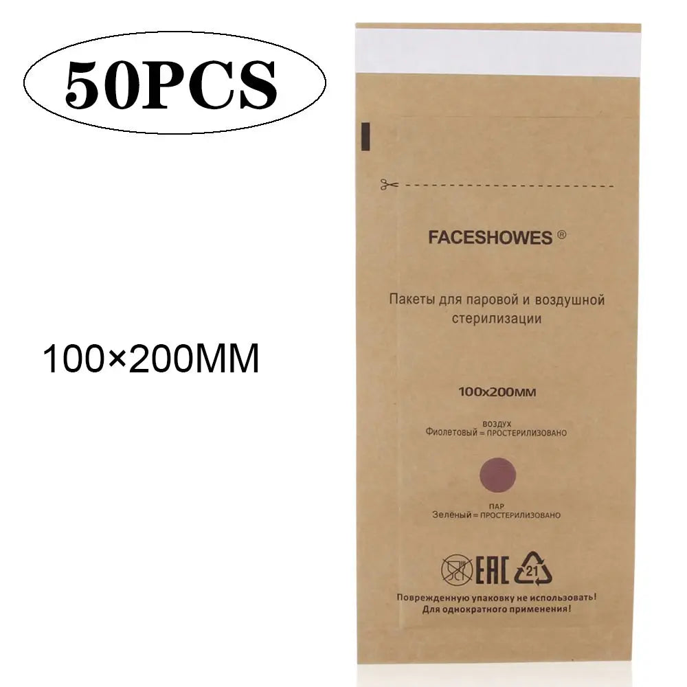 Sterilisationsbeutel mit Fenster – 50/100 Stück | Einweg Kraftpapier