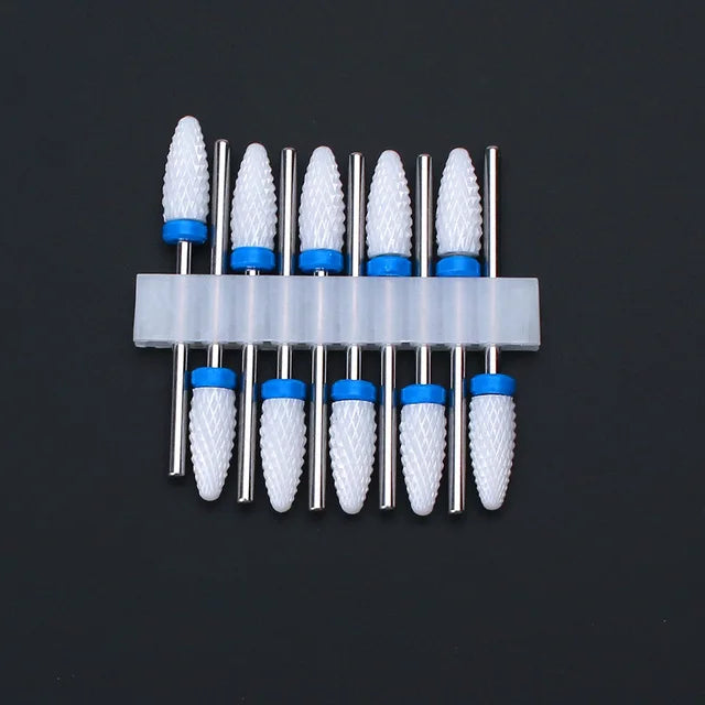10 Stück Keramik Nagelfräser Set – Für elektrische Nagelfeile, Gelentfernung, Maniküre & Nagelhautpflege