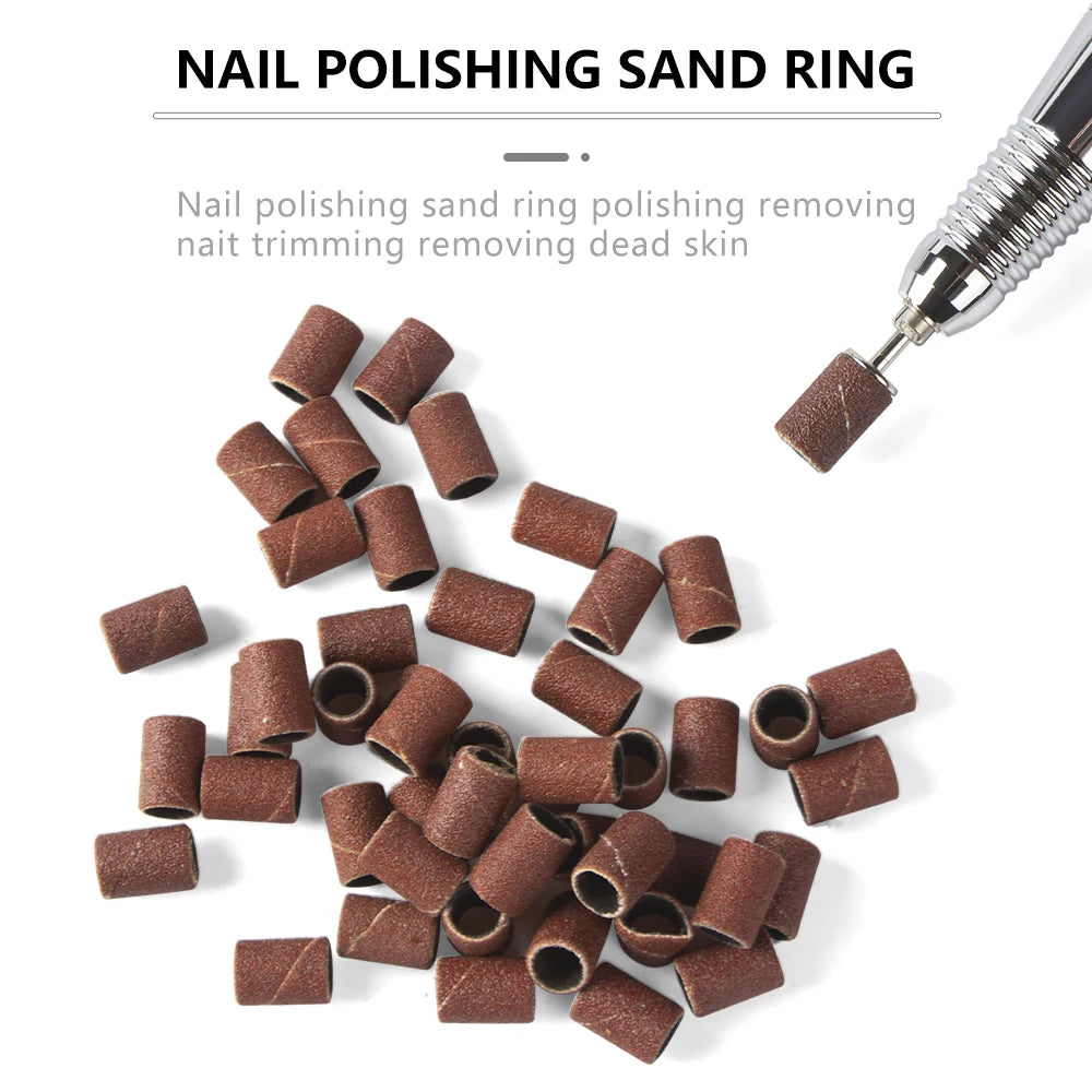 500 Stück Schleifhülsen Set – 80/120/180/240 Grit für Maniküre, Nagelfräser & Gelentfernung
