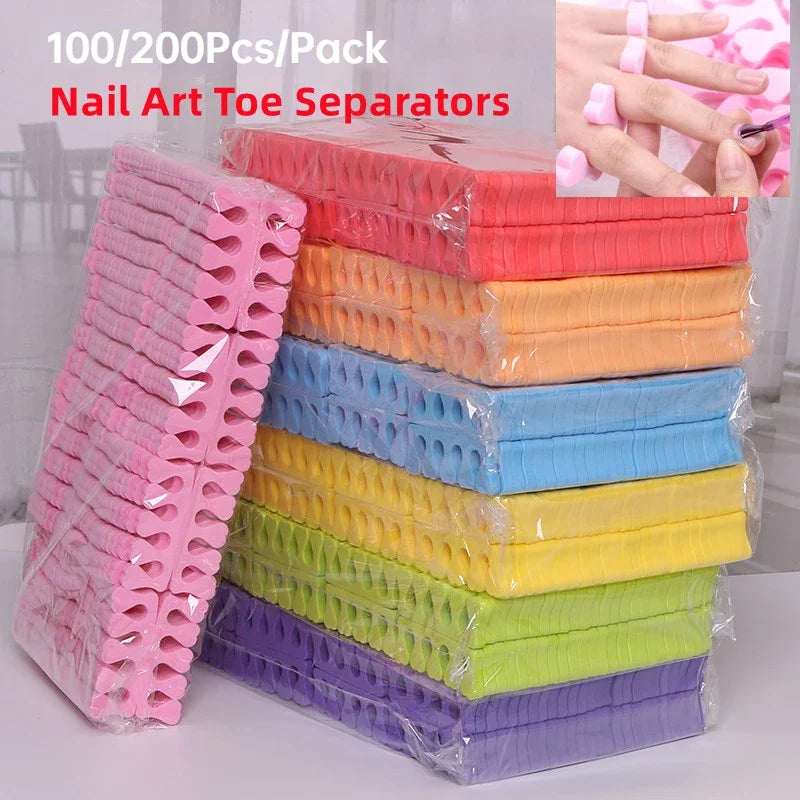 100/200 Stück Zehentrenner – Weiche Schwamm-Pads für Pediküre & Maniküre